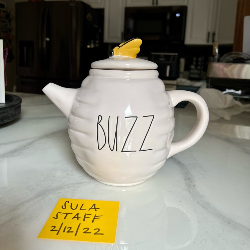 RAE DUNN “BUZZ” Honey Bee Honey Pot Tea Pot
